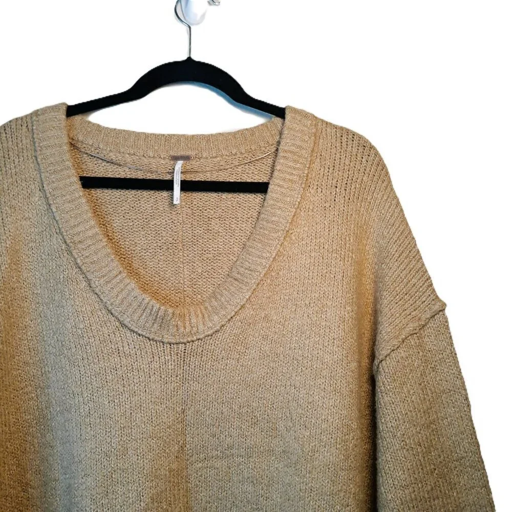 Wonen's Oversized Tunic Cotton Blend Sweater Free People Brookside